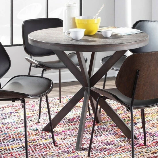 Buy β¨ Carbon Loft Torkia X-pedestal Industrial Wood And Metal Dinette Table - N/A Antique/espresso π