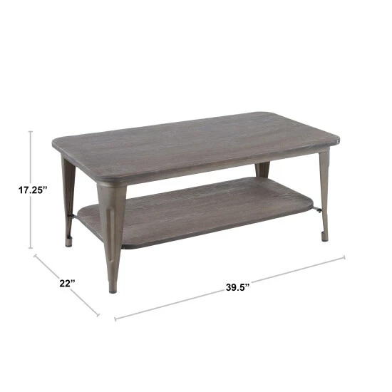 Flash Sale π Carbon Loft Samira Wood And Metal Industrial Coffee Table - N/A Antique/espresso π - Image 6