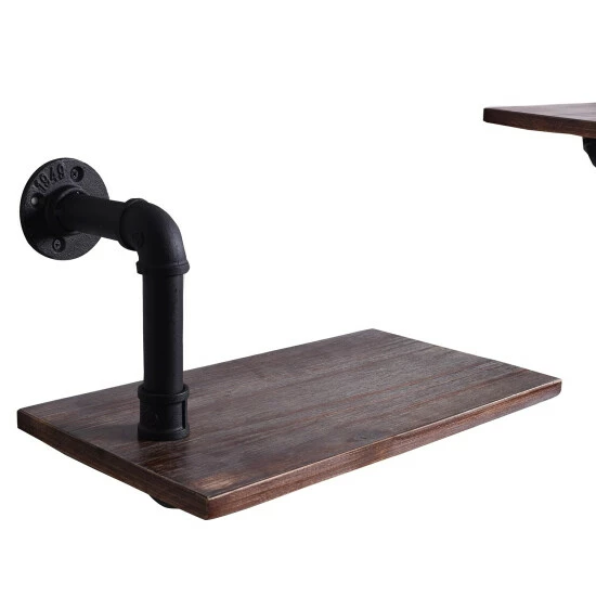 Cheapest π Carbon Loft Foronjy Paired Weathered Wood And Black Pipe Wall Shelves Weathered Brown And Black βοΈ - Image 7
