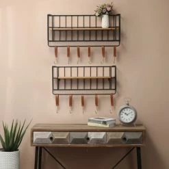 Hot Sale ✔️ Carbon Loft Milligan 2-piece Wood And Metal Wall Shelf ✔️