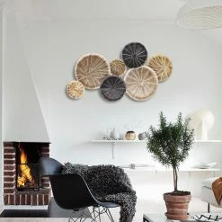 Hot Sale 🥰 Carbon Loft Multi-color Sandollar Metal Wall Art ✔️