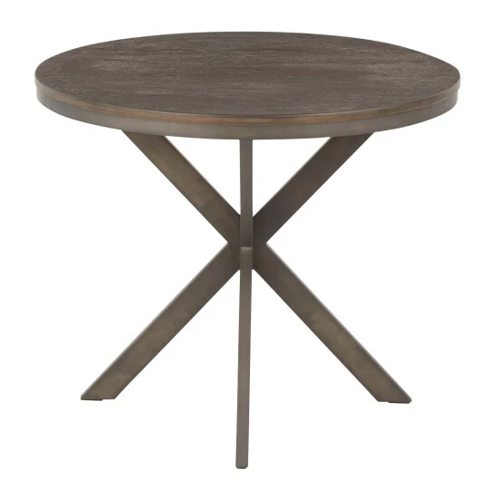 Buy β¨ Carbon Loft Torkia X-pedestal Industrial Wood And Metal Dinette Table - N/A Antique/espresso π - Image 8