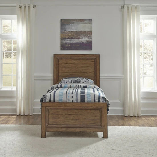 New π Carbon Loft Wallace Toffee Wood Finish Twin Bed π - Image 2
