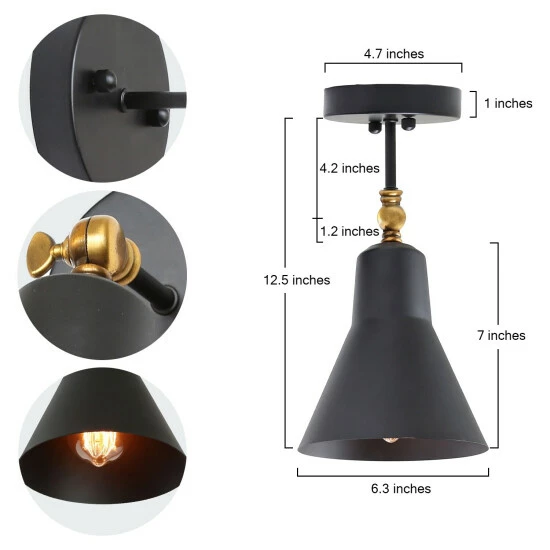 Deals π Carbon Loft Merida Adjustable Black 1-light Wall Lamp Sconce - W6.3"x H9.5"x E9" π - Image 7