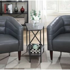 Deals 🛒 Carbon Loft Ehrlich Wedge End Table Weathered Grey 💯