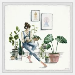 Brand new 🎁 Carbon Loft 'Fashion Overalls' Framed Painting Print 🎉