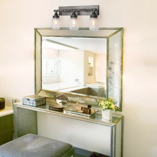 New π Carbon Loft Vawdrey 3-light Black Wall Sconces Vanity Lights Bathroom β¨ - Image 6