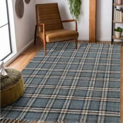 Coupon β¨ Carbon Loft Whishaw Blue Jute Handspun Plaid Area Rug π