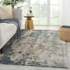 Best deal 😀 Carbon Loft Abhartach Handmade Abstract Dark Blue And Gray Area Rug 🎉