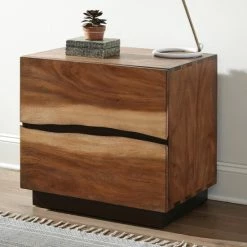 Outlet ⭐ Carbon Loft Clell Smokey Walnut And Coffee Bean 2-drawer Nightstand 😍