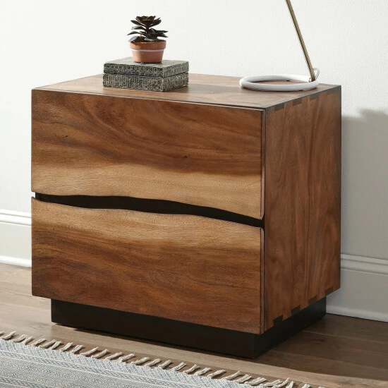 Outlet β Carbon Loft Clell Smokey Walnut And Coffee Bean 2-drawer Nightstand π
