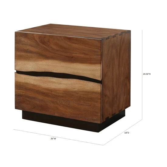 Outlet β Carbon Loft Clell Smokey Walnut And Coffee Bean 2-drawer Nightstand π - Image 3