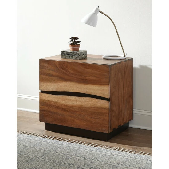 Outlet β Carbon Loft Clell Smokey Walnut And Coffee Bean 2-drawer Nightstand π - Image 4