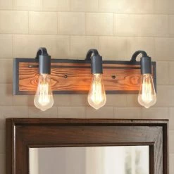 Best reviews of 💯 Carbon Loft Rustic 3-lights Wood Wall Sconce - W21.3" X E4.3"x H5.9" ⌛